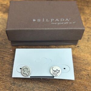Silpada Silver Animal Motif Earrings